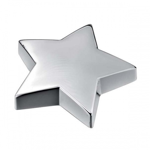 Engraved Silver Plated Star Paperweight