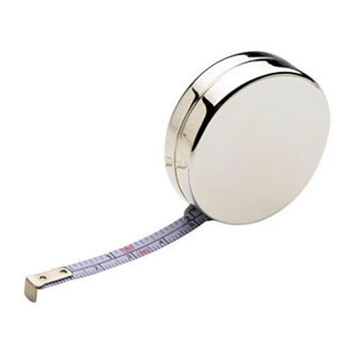 Engraved Silver Plated Tape Measure