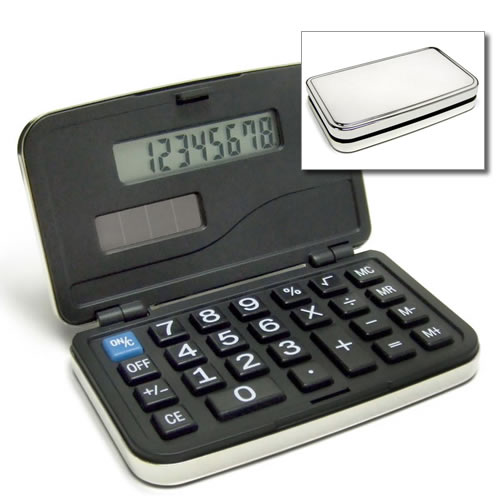 Silver Plated Folding Pocket Calculators Business Gifts Express