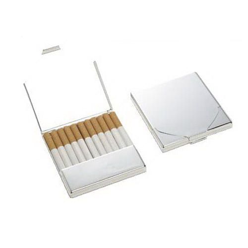 Engraved Chrome Plated Cigarette Case
