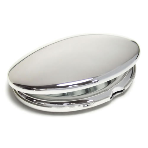 Engraved Silver Plated Oval Purse Mirror Business Gifts Express