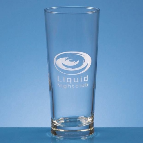 Engraved Plain Conical Pint Glass