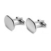 Pair Engraved Heavily Silverplated Cuff Links (Oval)