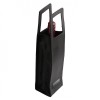 Personalised Black PU Leather Wine Bottle Bag