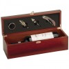 Rosewood Wine Bottle Box with Accessories