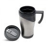 Stainless Steel Travel Mug with Black Handle & Lid