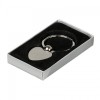 Heart Shape Silver Colour Keyring with Ball
