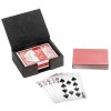 Single Deck of Cards in Black PU Leather Case