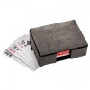 Single Deck of Cards in Black PU Leather Case