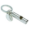 Engraved Silver Plated Keyring with Whistle