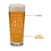 Personalised Beer Glass - Cheers to 40 Great Years