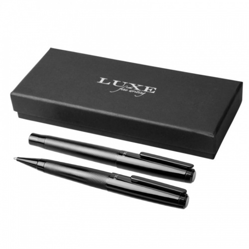 Black Gloss Duo Pen Set in Presentation Box