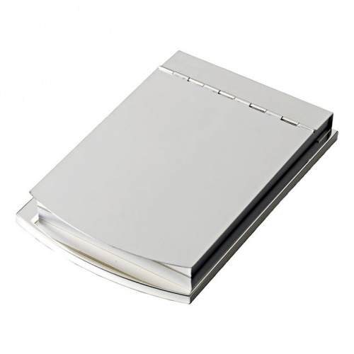 Engraved Silver Plated Smooth Memo Pad Holders