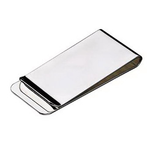 Engraved Silver Plated Money Clip