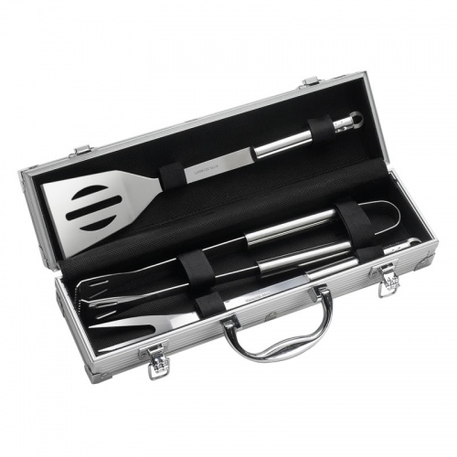 Engraved Stainless Steel BBQ Set in Carry Case