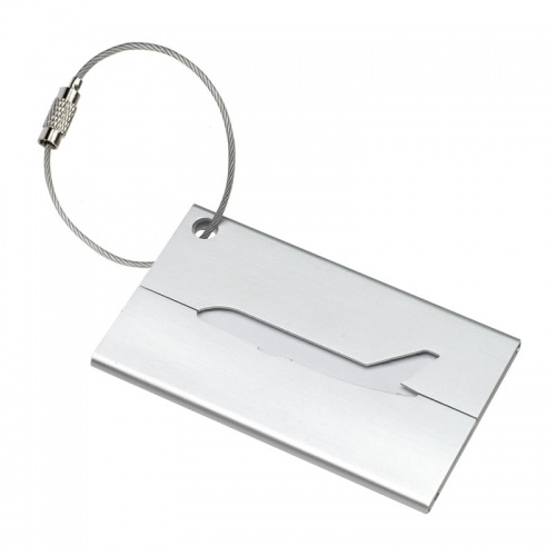 Engraved Aluminum Airplane Luggage Tag