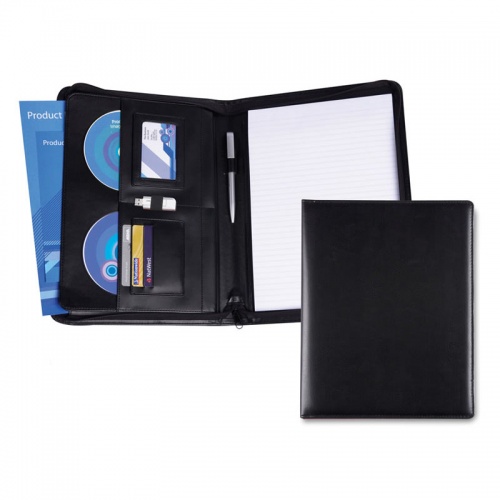 Belluno Leather Deluxe A4 Zipped Conference Folder