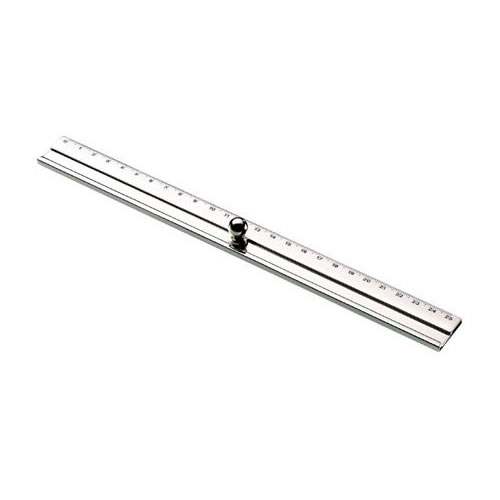 Engraved Silver Plated 25cm Ruler with Handle