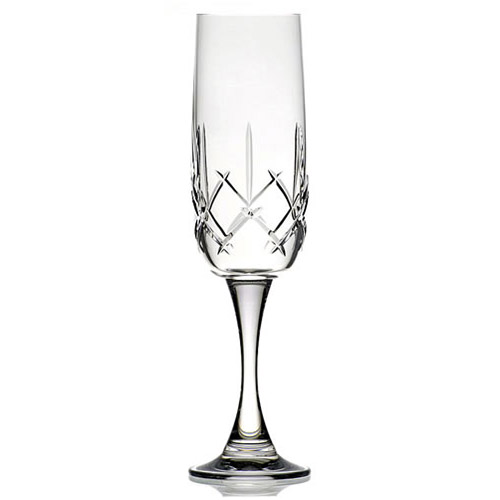 Engraved Crystal Champagne Flute in Presentation Box