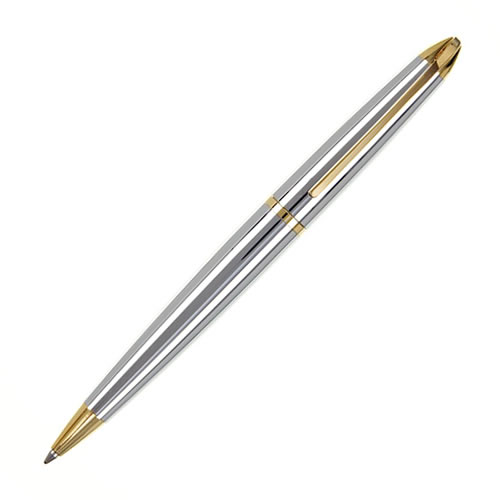 Engraved Silver & Gold Rollerball Pen with Case