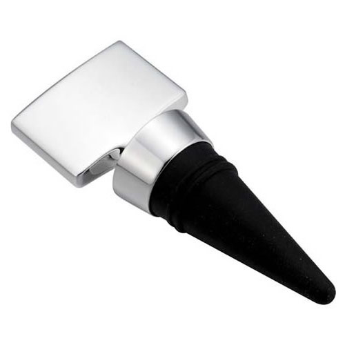 Engraved Tab Silver Plated Wine Bottle Stopper