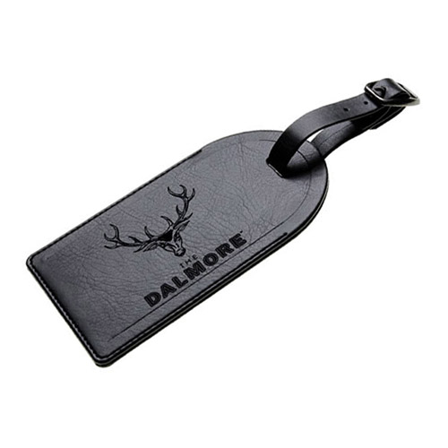 Engraved Leather Luggage Tag with Security Flap