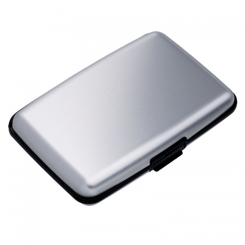 Silver Aluminum Card Wallet with RFID Protection