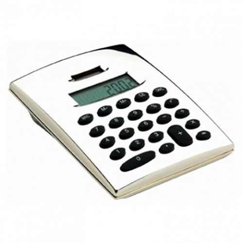 Engraved Silver Plated Pocket Calculators
