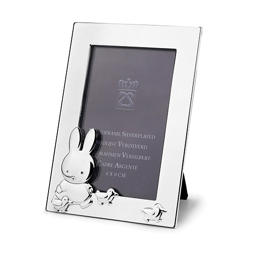 Engraved Silver Plated Photo Frame with Bunny and Ducks