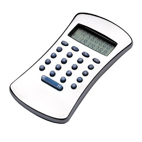 Engraved Silver Plated Calculator