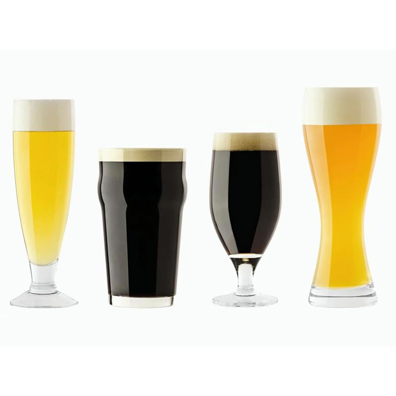 Engraved Set of Four Beer Glasses