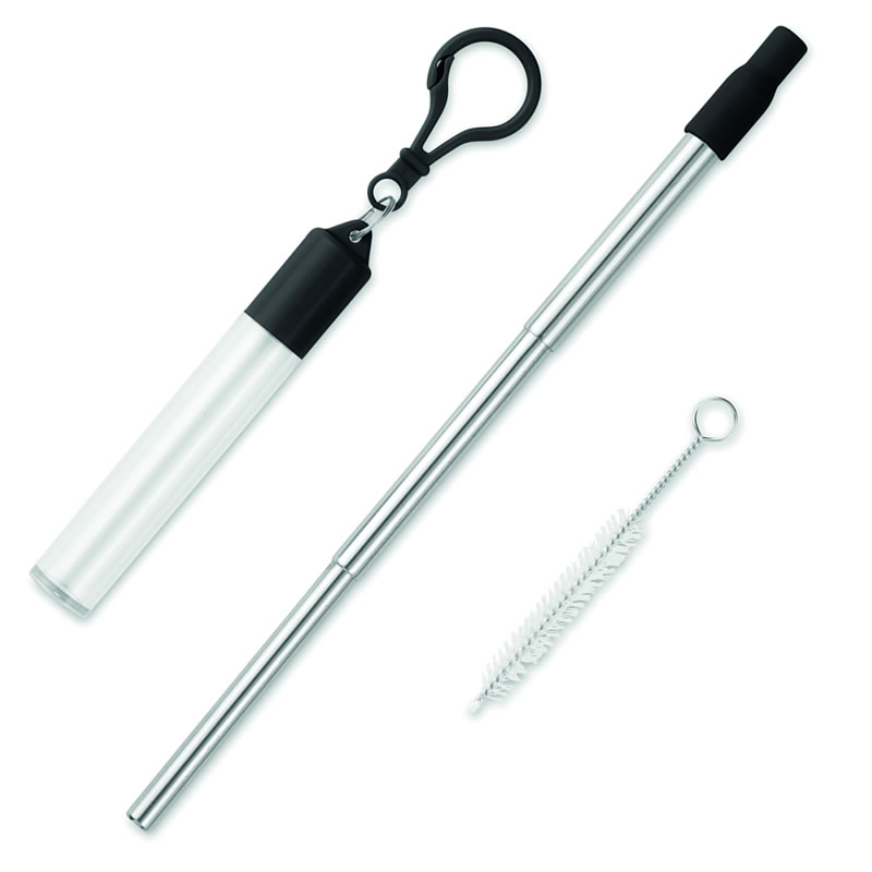Folding Metal Drinking Straw in Carry Case