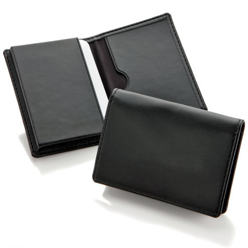Economy Leather Business Card Dispenser