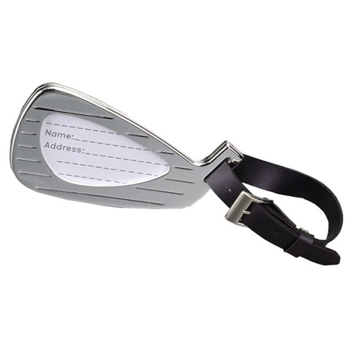 Engraved Silver Plated Golf Club Luggage Tag