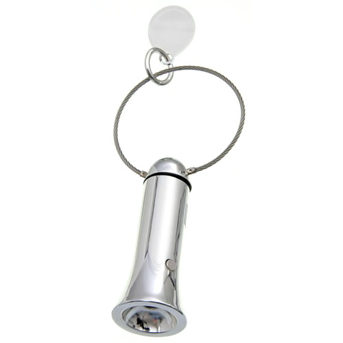 Engraved Silver Plated Torch Keyring
