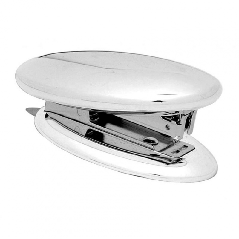 Engraved Silver Plated Oval Stapler