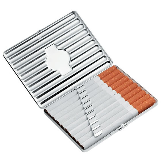 Engraved Silver Plated Cigarette Case